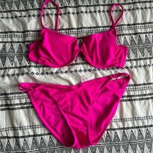 Hot pink bikini
